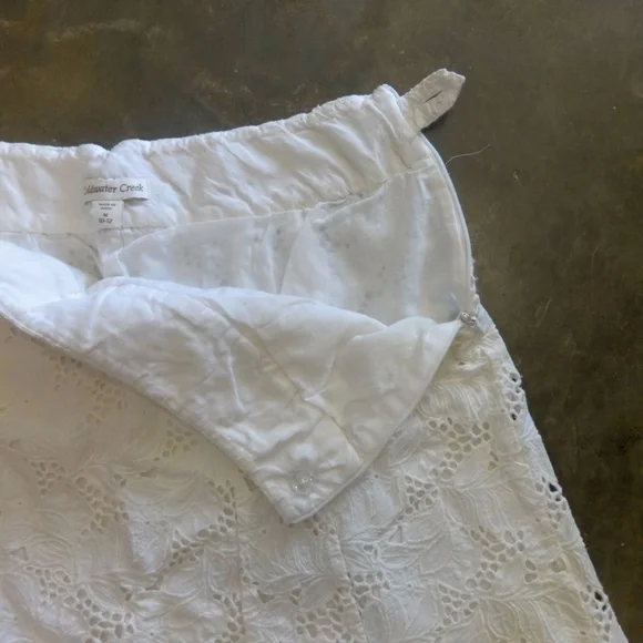 Coldwater Creek White Lace Fully Lined ALine Skirt - Picture 4 of 5